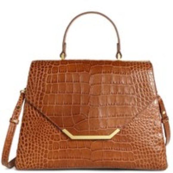 Brooks Brothers Handbags - Brooks Brothers Medium Exotic Embossed Satchel